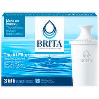 Brita Replacement Filters, Standard, 3 Each