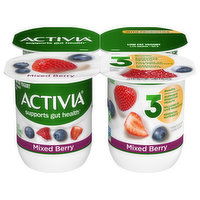 Activia Yogurt, Mixed Berry, Low Fat, 4 Each