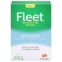 Fleet Oral Laxative, Stimulant, Coated Tablets, 25 Each