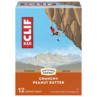 Clif Bar Energy Bars, Crunchy Peanut Butter, 12 Each