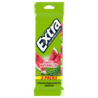 Extra Gum, Sugar Free, Sweet Watermelon, 3 Packs, 3 Each