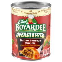 Chef Boyardee Overstuffed Italian Sausage Ravioli in Hearty Tomato Sauce with Sausage, 15 Ounce
