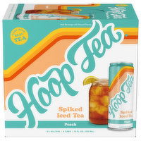 Hoop Tea Iced Tea, Spiked, Peach, 6 Each