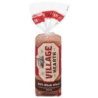 Village Hearth Bread, 100% Whole Wheat, 20 Ounce