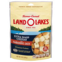 Land O Lakes Extra Sharp Cheddar & Habanero Jack Cheese Cubes, 8 Ounce