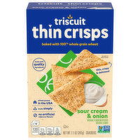 Triscuit Thin Crisps Crackers, Sour Cream & Onion, 7.1 Ounce