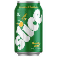 Slice Healthy Soda, Ginger Ale, 12 Fluid ounce