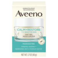 Aveeno Oat Gel Moisturizer, Calm + Restore, For Sensitive Skin, 1.7 Ounce