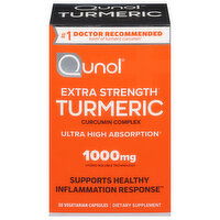 Qunol Turmeric, Extra Strength, 1000 mg, Vegetarian Capsules, 30 Each