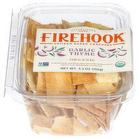 Firehook Organic Garlic Thyme Artisan Baked Crackers, 5.5 Ounce