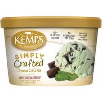 Kemps Simply Crafted Ice Cream, Premium, Mint Chocolate Chip, 1.5 Quart