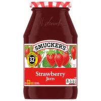 Smucker's Jam, Strawberry, Value Size, 32 Ounce