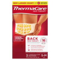 ThermaCare Heat Therapy Heatwraps, Lower Back & Hip, S-M Size, 3 Each