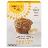 Simple Mills Baking Mix, Banana Muffin & Bread, Almond Flour, 9 Ounce