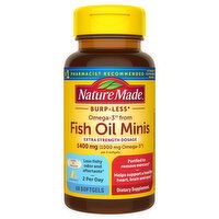 Nature Made Omega-3, from Fish Oil, Extra Strength Dosage, 1400 mg, Lemon Scent, Softgels, Minis, 60 Each