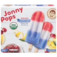 Jonny Pops Ice Pops, Organic, Red White & Boom, 8 Each