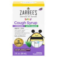 Zarbee's Cough Syrup + Immune, Natural Grape Flavor, Baby, 2 Fluid ounce