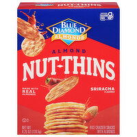 Blue Diamond Almonds Nut-Thins Rice Cracker Snacks, Almond, Sriracha Flavored, 4.25 Ounce