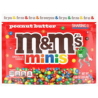 M&M's Chocolate Candies, Peanut Butter, Minis, Sharing Size, 8.6 Ounce