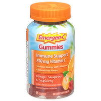 Emergen-C Gummies Immune Support 3 Fruit Flavors, 45 Each