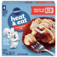 Pillsbury Heat & Eat Cinnamon Roll, Heat & Eat, 4 Each