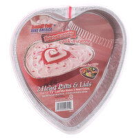 Handi-Foil Bake America Foilabrations Pans & Lids, Heart, 2 Each