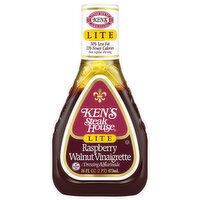 Ken's Steak House Lite Raspberry Walnut Vinaigrette Dressing & Marinade, 16 Fluid ounce