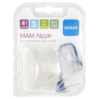 MAM Nipple, 3, 4+ Months, 2 Each