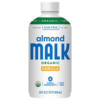 Malk Almond Malk, Organic, Vanilla, 28 Fluid ounce