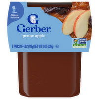 Gerber Prune Apple, Sitter 2nd Foods, 2 Packs, 2 Each