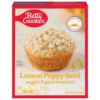 Betty Crocker Muffin & Quick Bread Mix, Lemon Poppy Seed, 14.5 Ounce