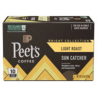 Peet's Coffee Bright Collection Coffee, Light Roast, Sun Catcher, K-Cup Pods, 10 Each