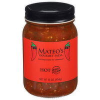 Mateo's Hot Gourmet Salsa, 16 Ounce