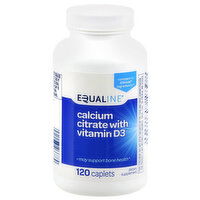 Equaline Calcium Citrate with Vitamin D3, Caplets, 120 Each