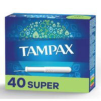 Tampax Tampax Cardboard Tampons Super Absorbency, 40 Ct, 40 Each