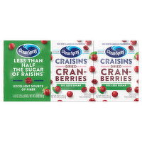 Ocean Spray Cranberries, Dried, 50% Less Sugar, 6 Each