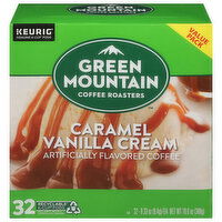 Green Mountain Coffee Roasters Coffee, Caramel Vanilla Cream, K-Cup Pods, Value Pack, 32 Each