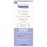 Coppertone Sunscreen, Hydrating, Broad Spectrum SPF 60+, 1.7 Fluid ounce