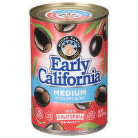 Early California Olives, Pitted Ripe, Medium, 6 Ounce