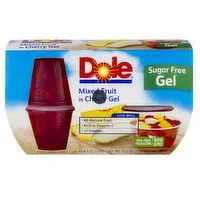 Dole Mixed Fruit in Sugar Gree Cherry Gel 4 pack, 4.3 Ounce