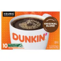 Dunkin' Coffee, Medium Roast, Original Blend, K-Cup Pods, 10 Each