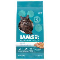 IAMS Cat Food, with Chicken & Turkey, Adult 1+ Years, Weight & Hairball Care, Indoor, Premium, 7 Pound