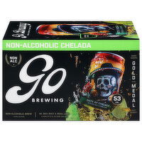 Go Brewing Non-Alcoholic Chelada Malt Beverage, 6 Each