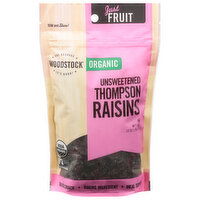 Woodstock Thompson Raisins, Organic, Unsweetened, 13 Ounce