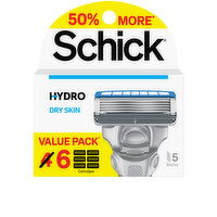 Schick Schick Hydro 5 Dry Skin Men's Razor Refills Value Pack, 6 Each