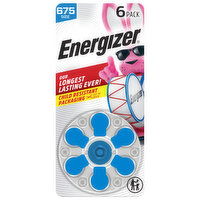 Energizer Battery, Air Zinc, 1.45V, Size 675, 6 Each