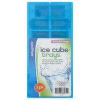 Easy-Pack Ice Cube Trays, Stackable Design, 2 Pack, 2 Each