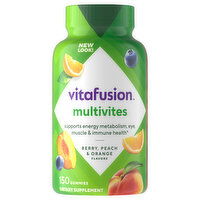 Vitafusion Multivites, Gummies, Berry, Peach & Orange Flavors, 150 Each