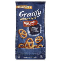 Gratify Gluten Free Pretzels, Sea Salt, Twists, 10.5 Ounce