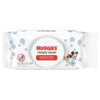 Huggies Simply Clean Wipes, Fragrance Free, Disney Baby, 32 Each